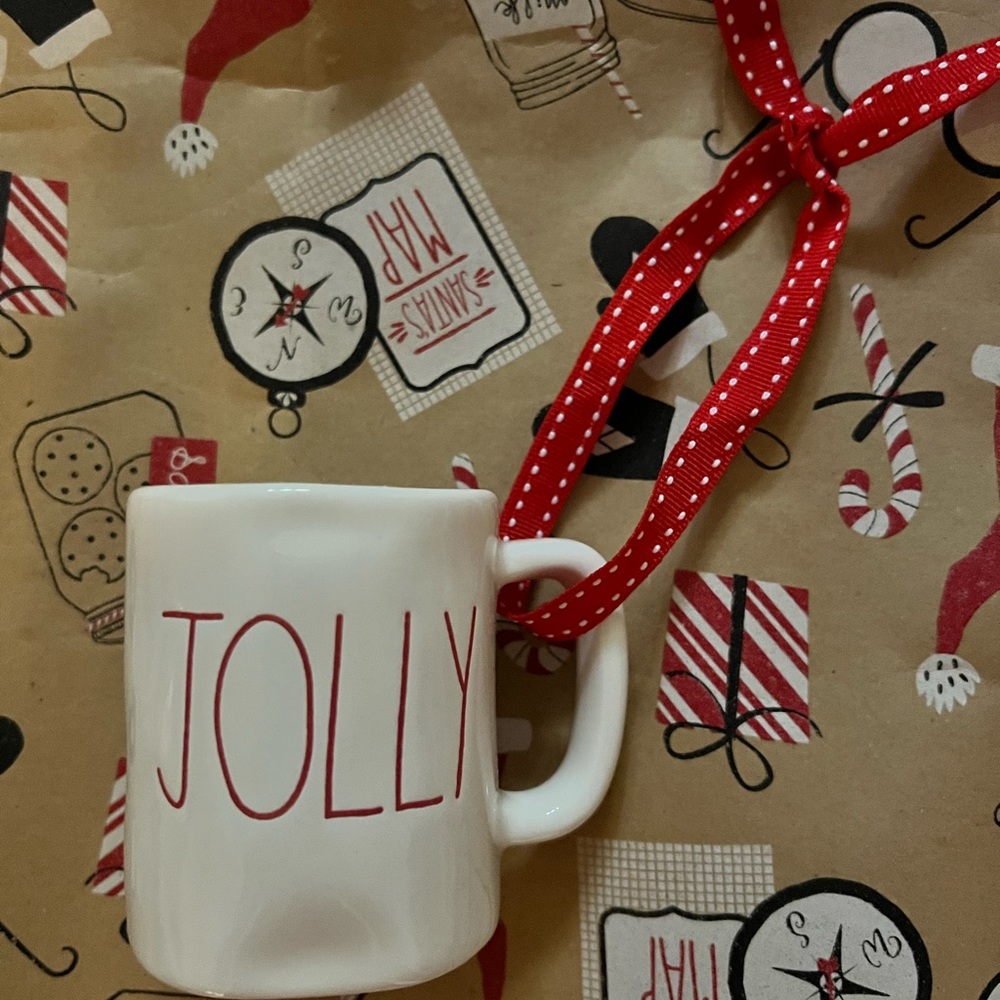 Rae Dunn Christmas mug ornament